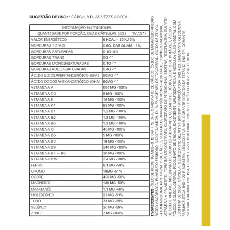 KIT PREMIUM Poli A-Z + Ômega 3 - 1000mg + Laranja Moro 60caps